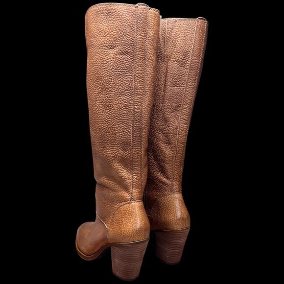 LUCKY BRAND Espositoh Women 8M Honey Pebbled Br own Leather Knee High Boots Ride - Picture 4 of 16